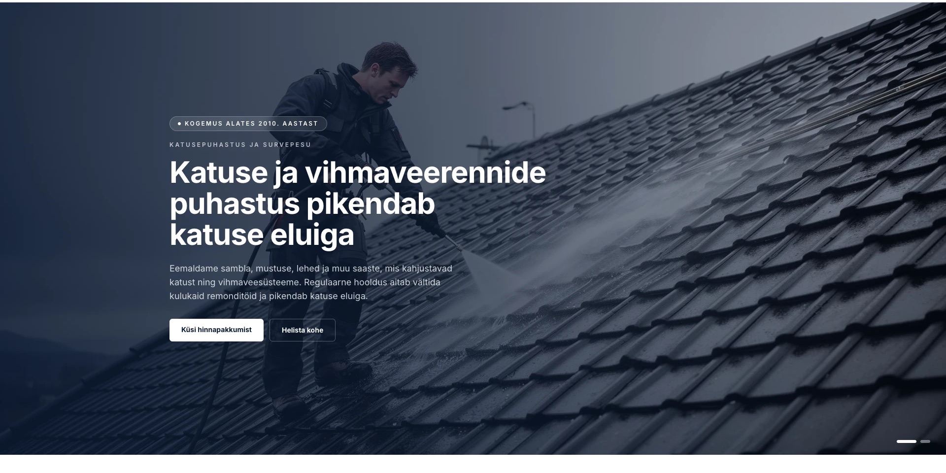 Katusepuhastus website